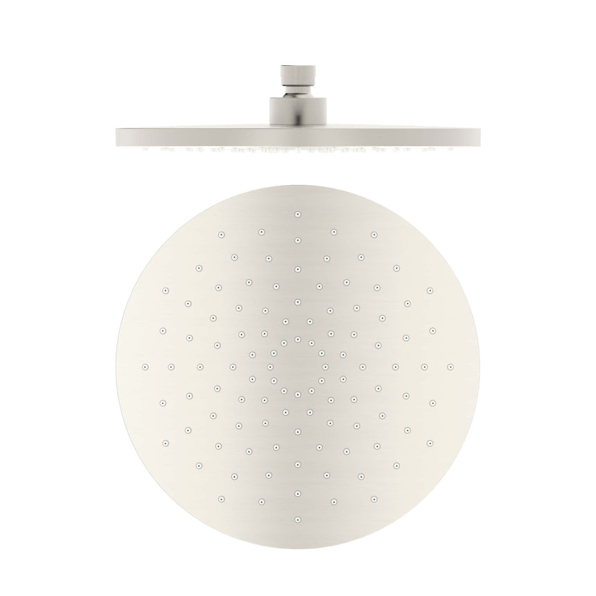 Nero 250mm ABS Round Shower Head Brushed Nickel Shower Nero