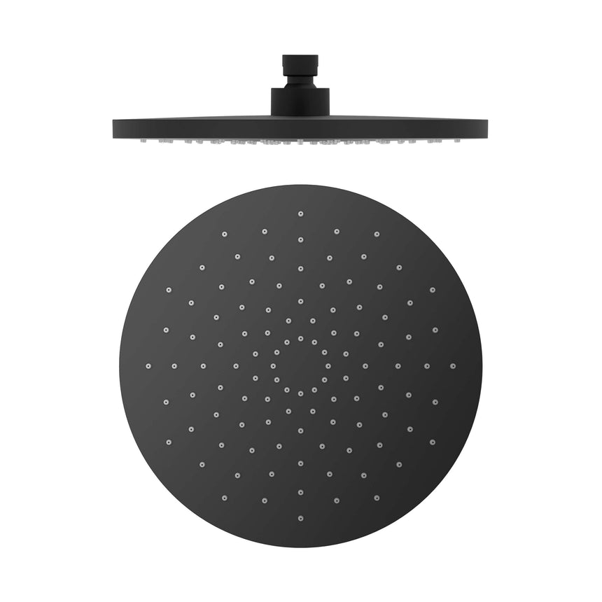 Nero 250mm ABS Round Shower Head Matte Black Shower Nero