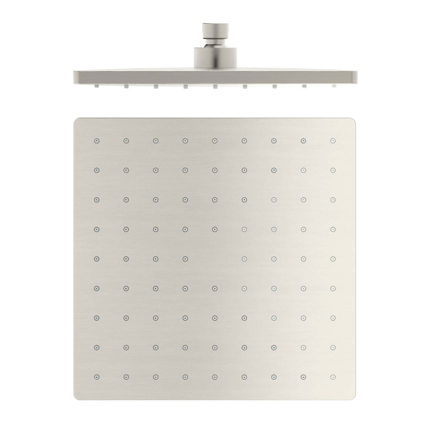 Nero 250mm ABS Square Shower Head Brushed Nickel Shower Nero