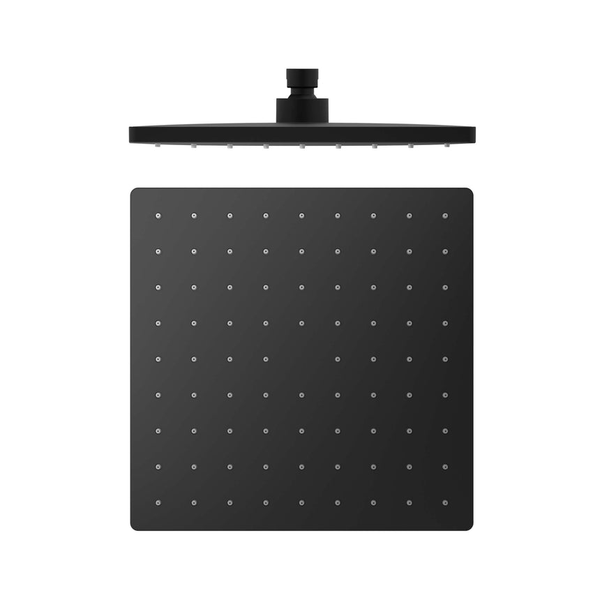 Nero 250mm ABS Square Shower Head Matte Black Shower Nero