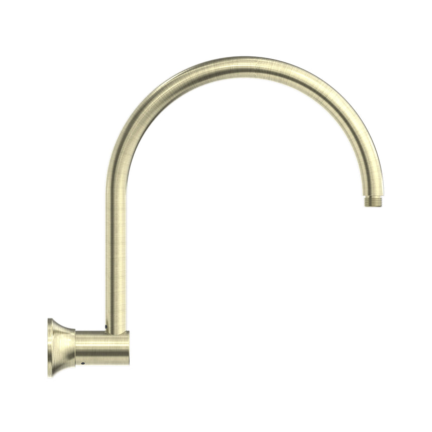 Nero York Shower Arm Aged Brass Shower Nero