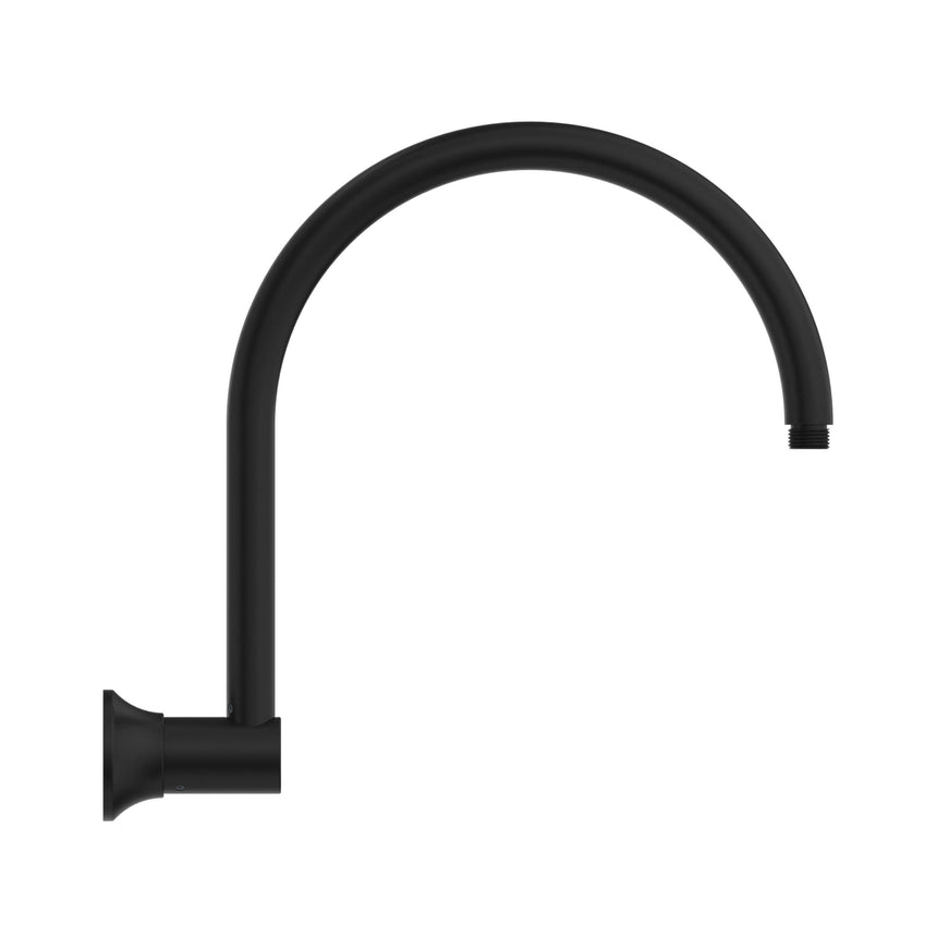 Nero York Shower Arm Matte Black Shower Nero