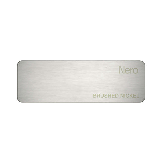Nero Colour Sample Plate Brushed Nickel Sample Nero