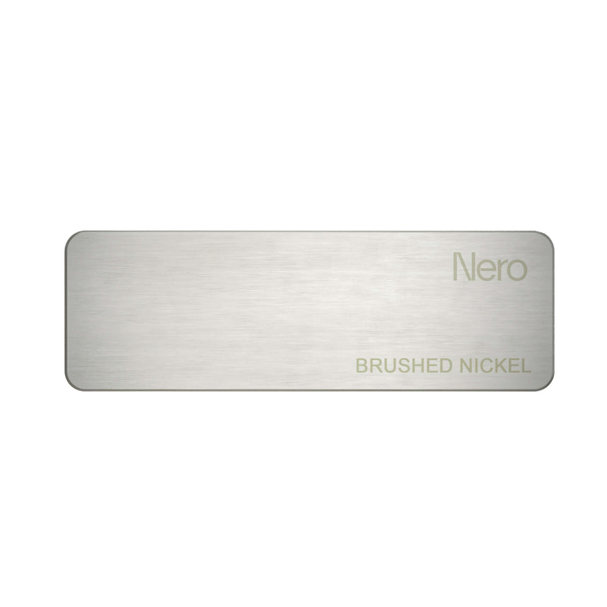 Nero Colour Sample Plate Brushed Nickel Sample Nero