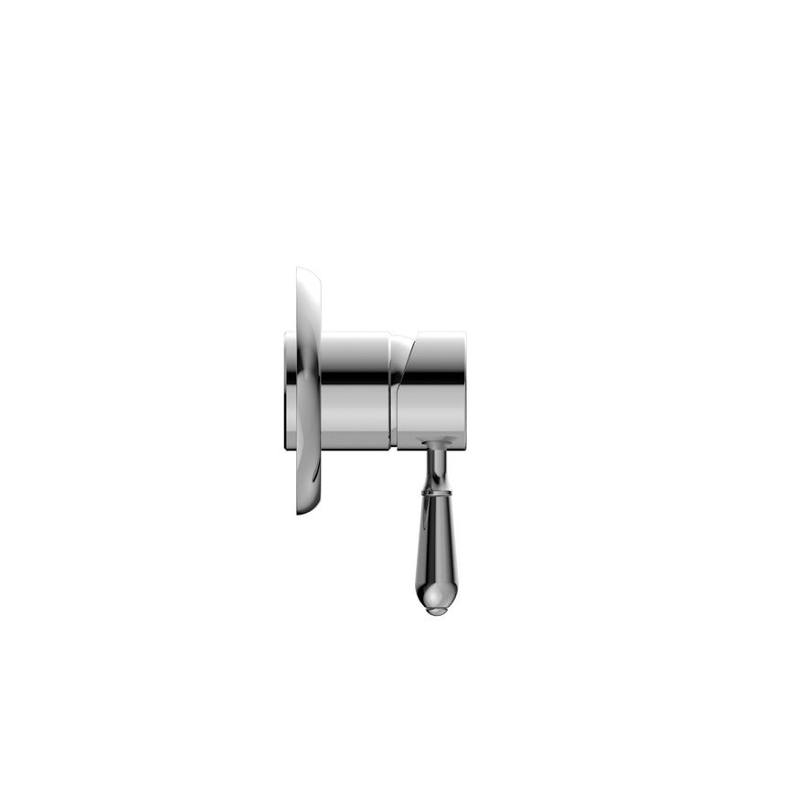 Nero York Shower Mixer With Metal Lever Chrome Shower Nero