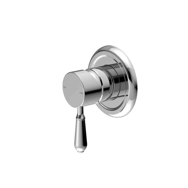 Nero York Shower Mixer With Metal Lever Chrome Shower Nero