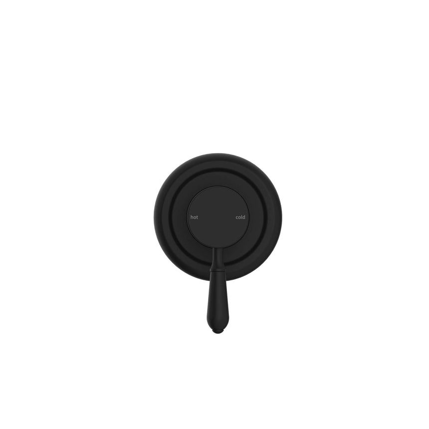 Nero York Shower Mixer With Metal Lever Matte Black Shower Nero