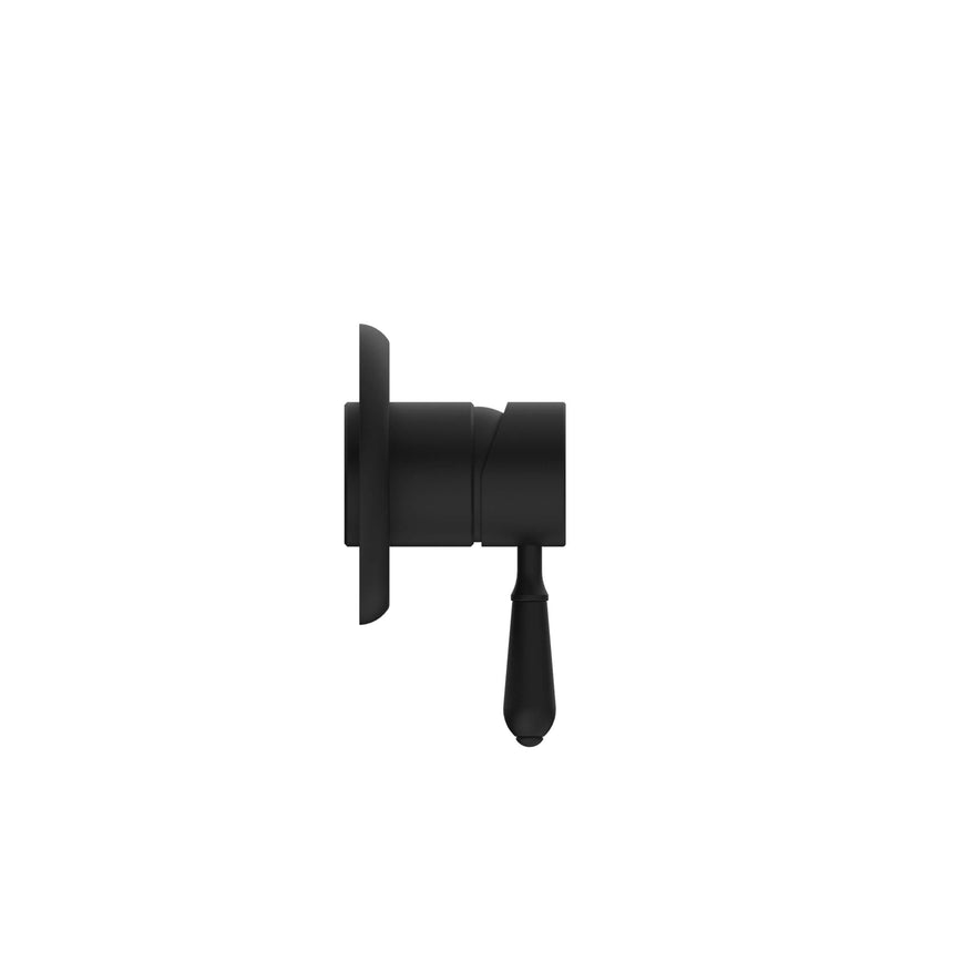 Nero York Shower Mixer With Metal Lever Matte Black Shower Nero