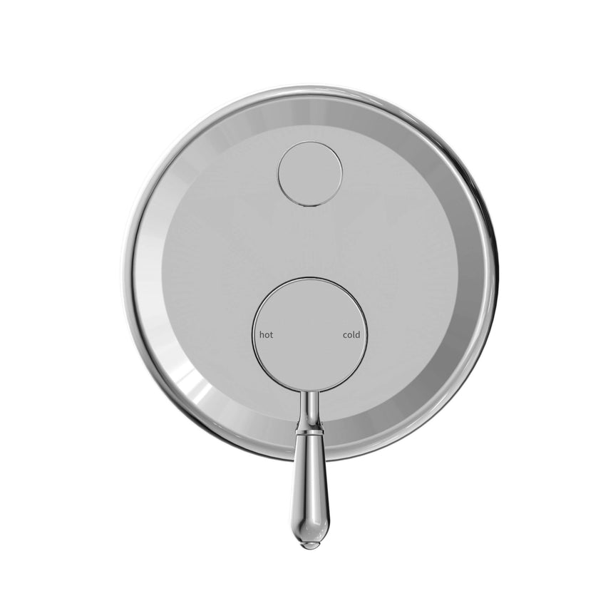 Nero York Shower Mixer With Divertor With Metal Lever Chrome Shower Nero