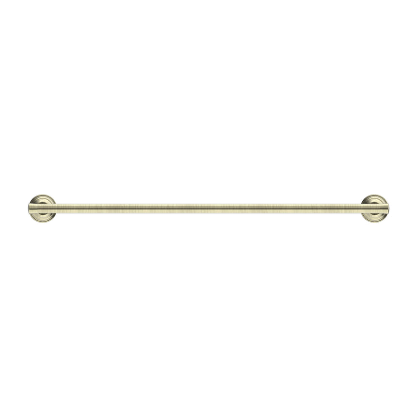 Nero York Single Towel Rail 600mm Aged Brass Bathroom Accessories Nero