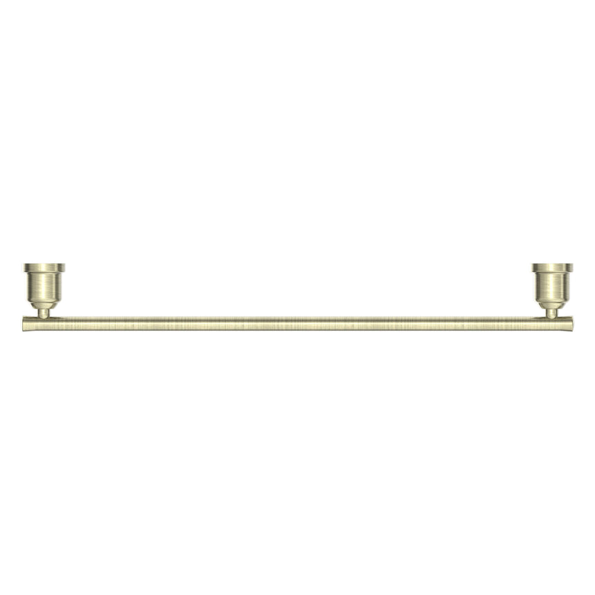 Nero York Single Towel Rail 600mm Aged Brass Bathroom Accessories Nero