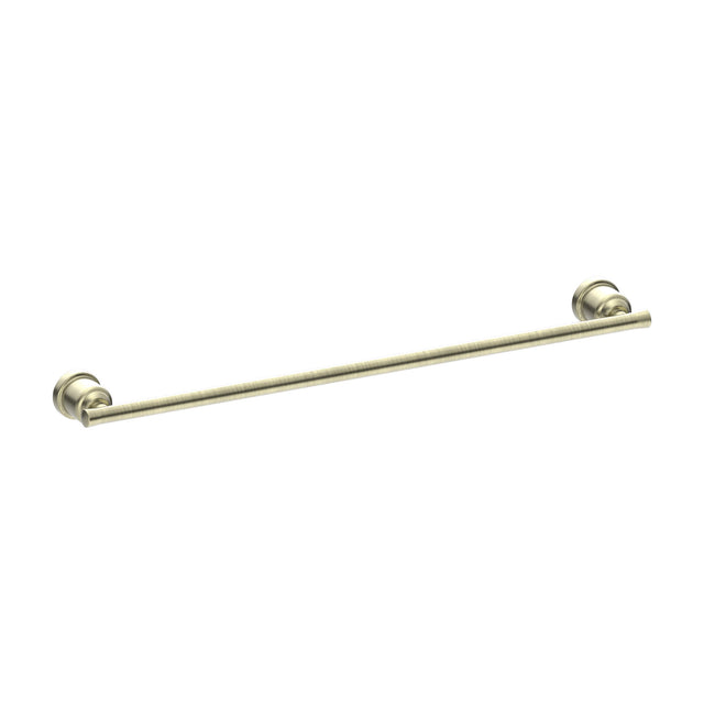 Nero York Single Towel Rail 600mm Aged Brass Bathroom Accessories Nero