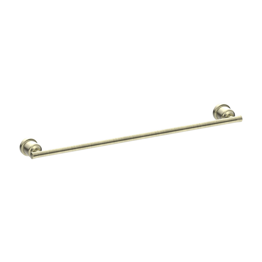 Nero York Single Towel Rail 600mm Aged Brass Bathroom Accessories Nero