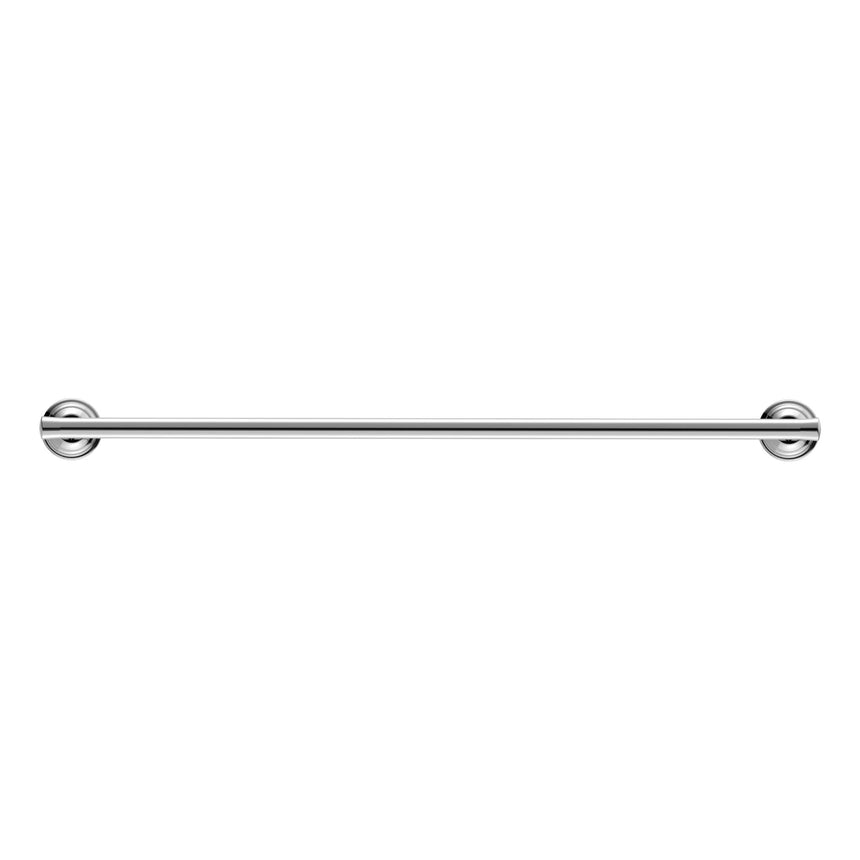Nero York Single Towel Rail 600mm Chrome Bathroom Accessories Nero