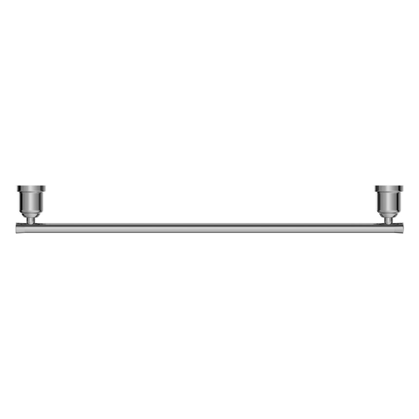 Nero York Single Towel Rail 600mm Chrome Bathroom Accessories Nero