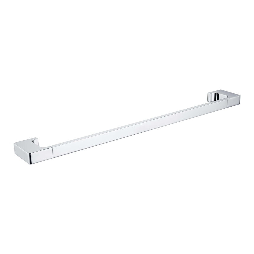 Nero Pearl Single Towel Rail 600mm Chrome Bathroom Accessories Nero