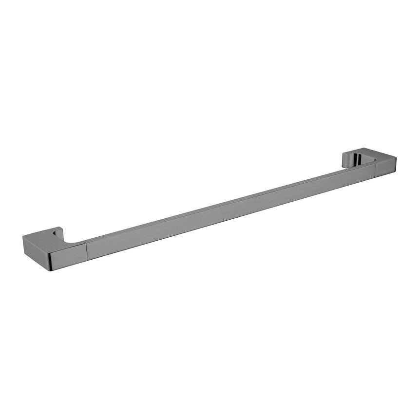 Nero Pearl Single Towel Rail 600mm Gun Metal Bathroom Accessories Nero