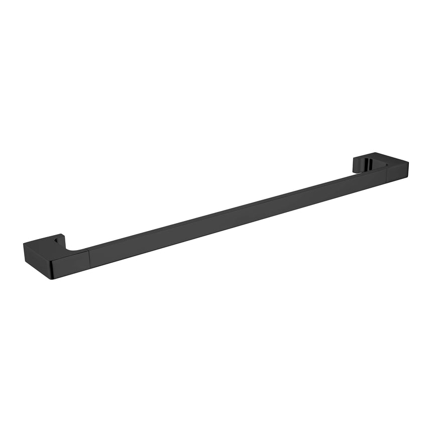 Nero Pearl Single Towel Rail 600mm Matte Black Bathroom Accessories Nero