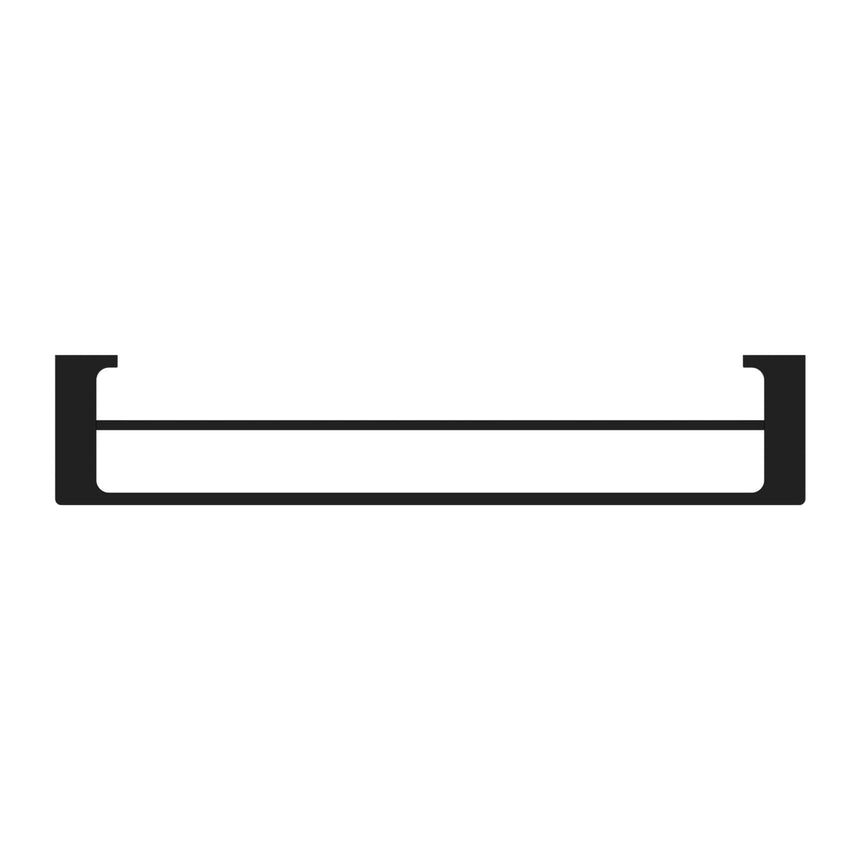 Nero Pearl Double Towel Rail 600mm Matte Black Bathroom Accessories Nero