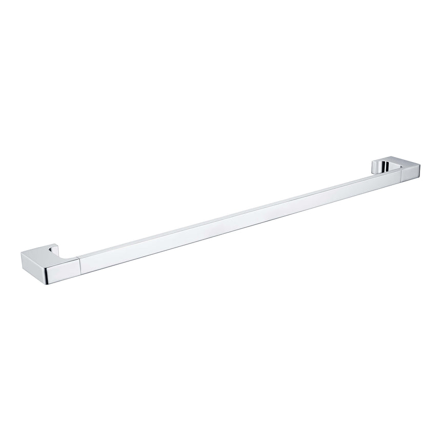 Nero Pearl Single Towel Rail 800mm Chrome Bathroom Accessories Nero