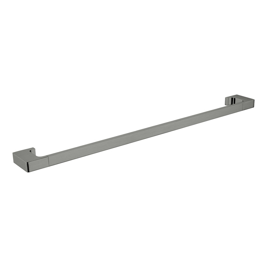 Nero Pearl Single Towel Rail 800mm Gun Metal Bathroom Accessories Nero
