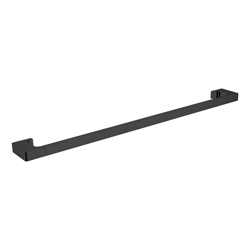 Nero Pearl Single Towel Rail 800mm Matte Black Bathroom Accessories Nero