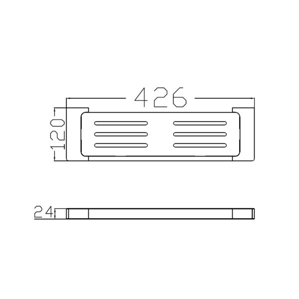 Nero Pearl Metal Shelf Matte Black Bathroom Accessories Nero