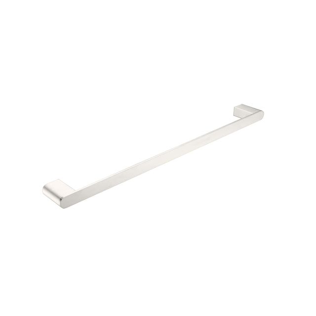 Nero Bianca Single Towel Rail 600mm Brushed Nickel Bathroom Accessories Nero