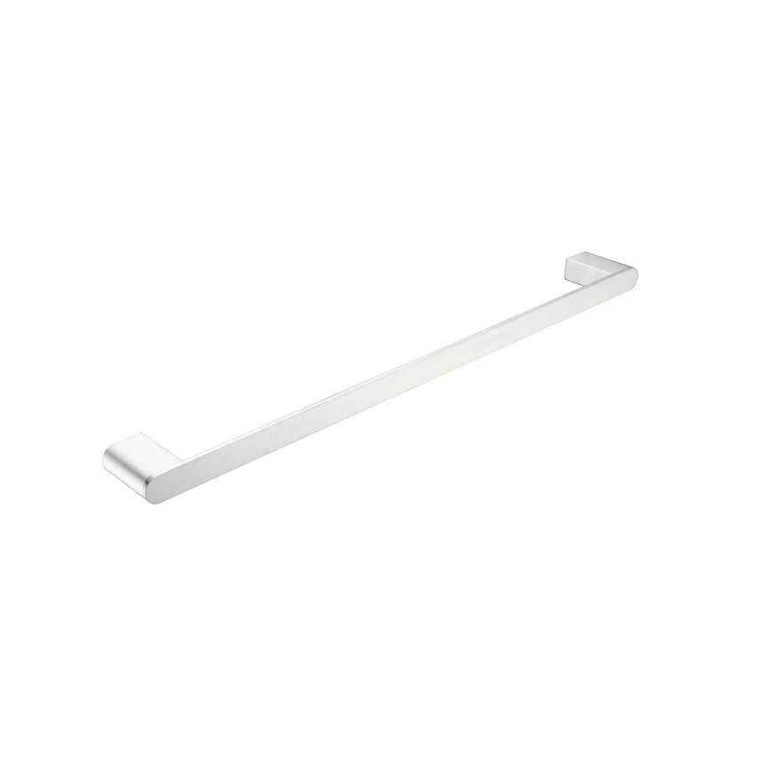 Nero Bianca Single Towel Rail 600mm Brushed Nickel Bathroom Accessories Nero