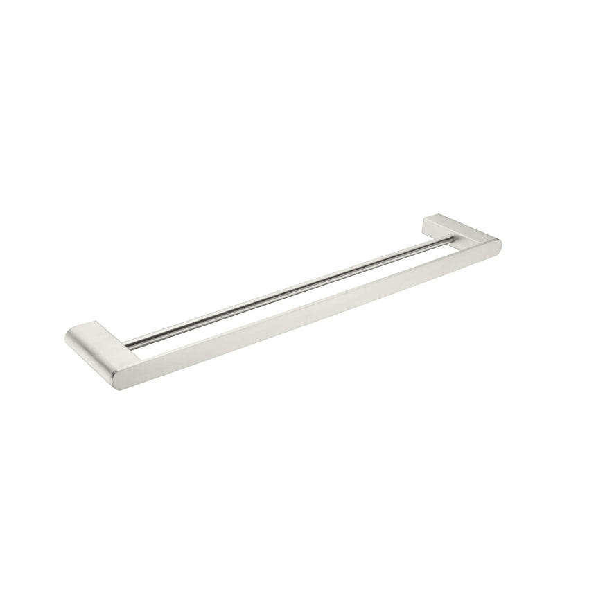 Nero Bianca Double Towel Rail 600mm Brushed Nickel Bathroom Accessories Nero