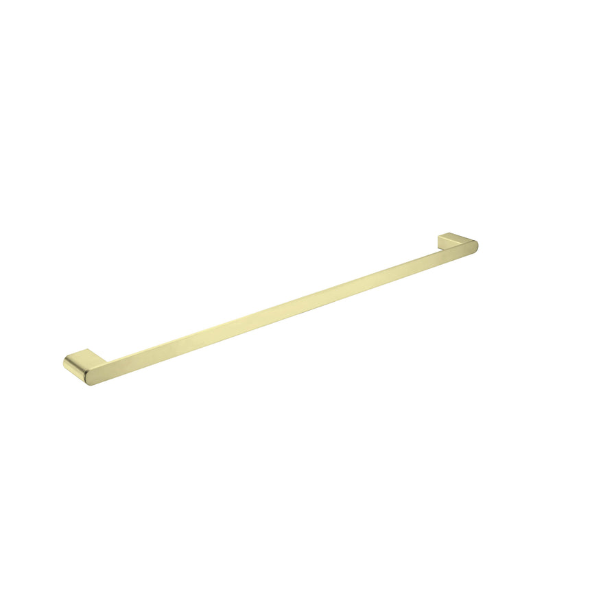 Nero Bianca Single Towel Rail 800mm Brushed Yellow Gold Bathroom Accessories Nero