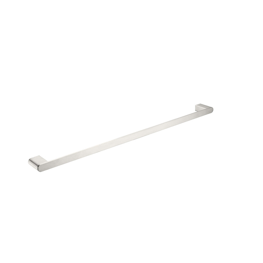 Nero Bianca Single Towel Rail 800mm Brushed Nickel Bathroom Accessories Nero