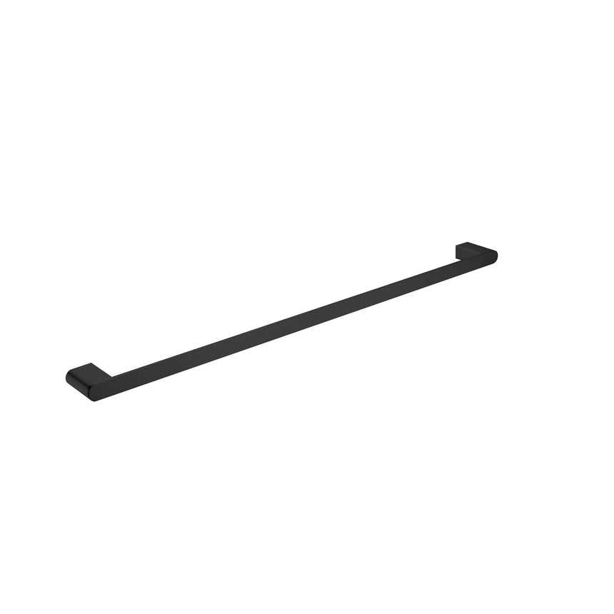 Nero Bianca Single Towel Rail 800mm Matte Black Bathroom Accessories Nero