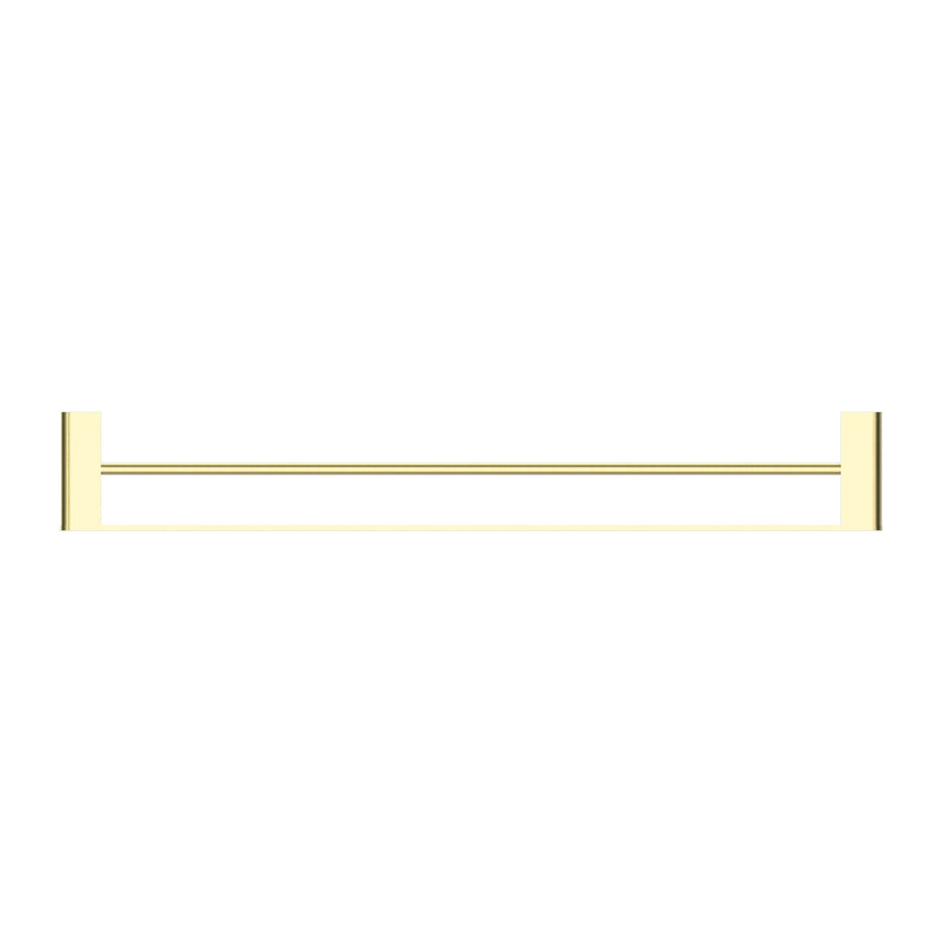 Nero Bianca Double Towel Rail 800mm Brushed Yellow Gold Bathroom Accessories Nero