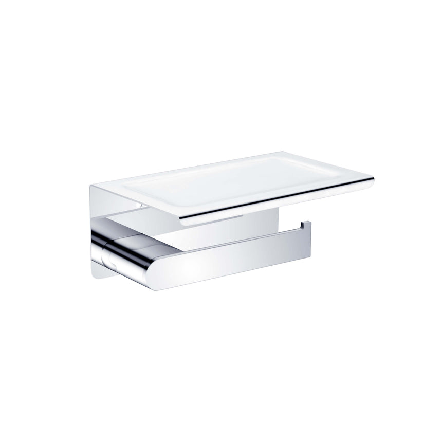 Nero Bianca Toilet Roll Holder with Cover Chrome Bathroom Accessories Nero