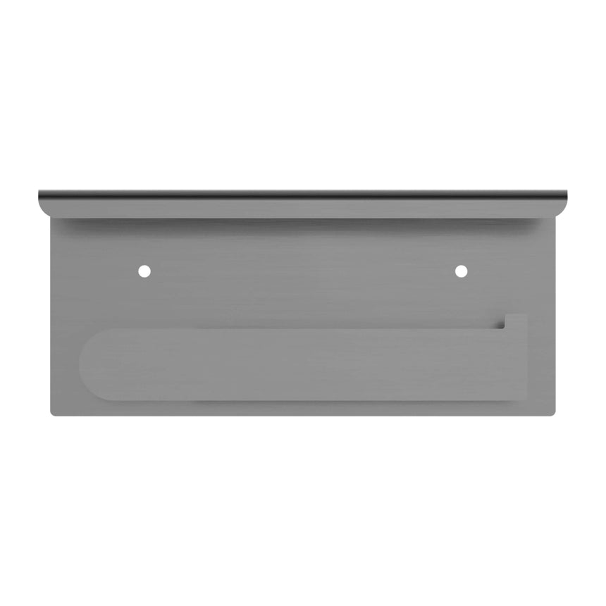 Nero Bianca Toilet Roll Holder with Cover Gun Metal Bathroom Accessories Nero