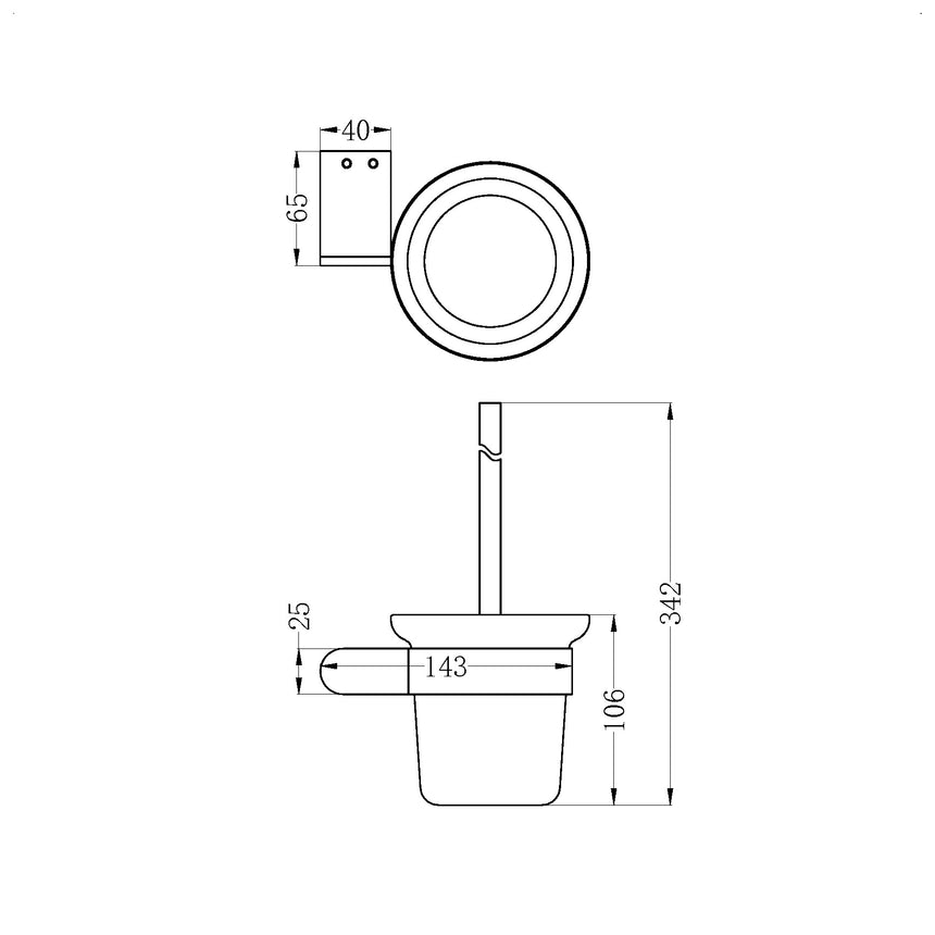 Nero Bianca Toilet Brush Holder Matte Black Bathroom Accessories Nero