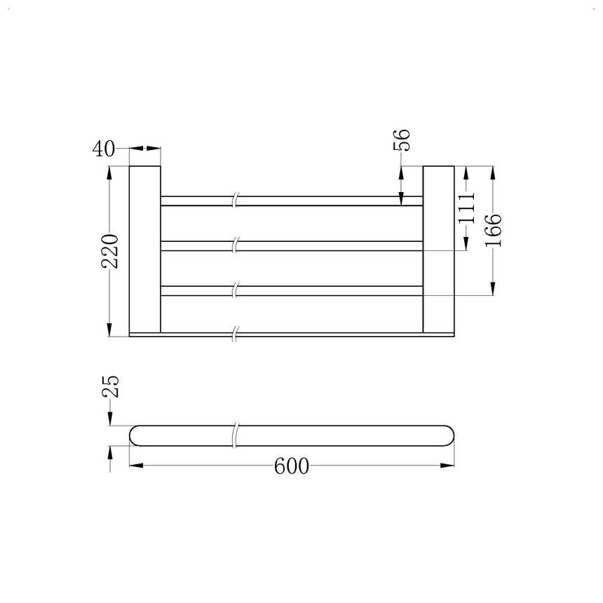 Nero Bianca Towel Rack Brushed Yellow Gold Bathroom Accessories Nero