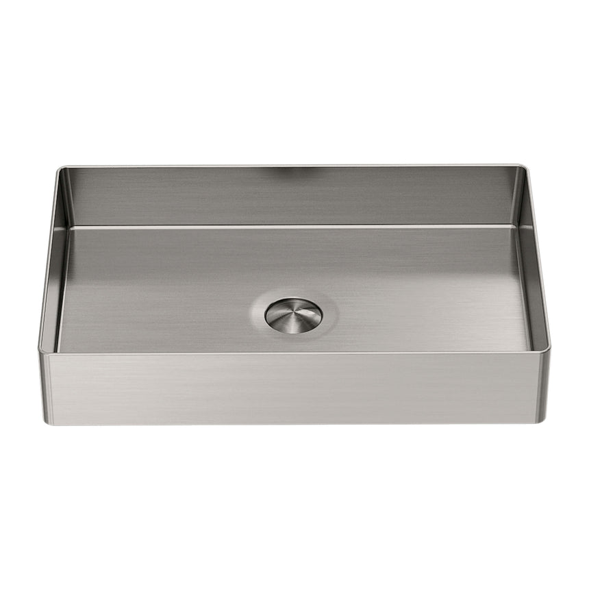 Nero Rectangle Stainless Steel Basin Brushed Nickel Bathroom Basin Nero