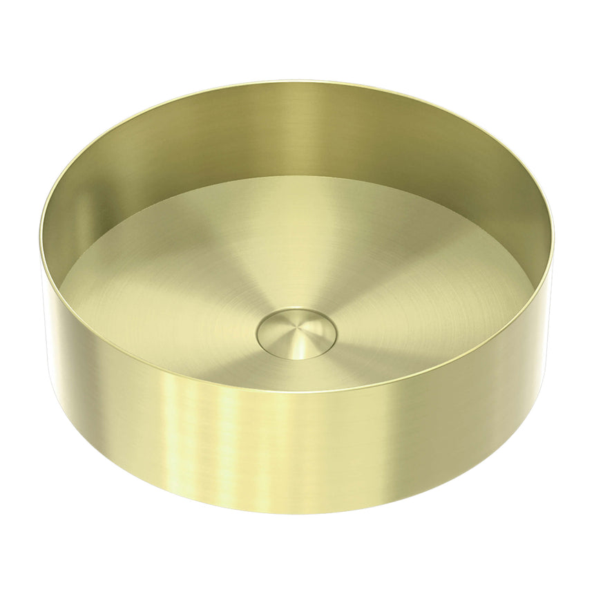 Nero Round 400mm Stainless Steel Basin Brushed Yellow Gold Bathroom Basin Nero