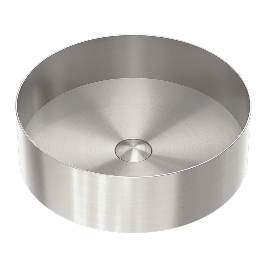 Nero Round 400mm Stainless Steel Basin Brushed Nickel Bathroom Basin Nero