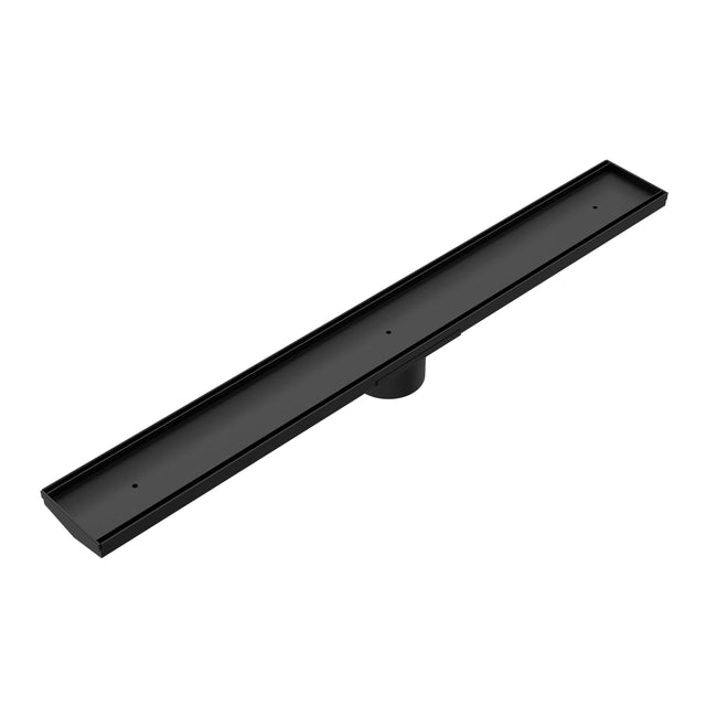 Nero Tile Insert V Channel Floor Grate 900mm with 89mm Outlet Matte Black Other Accessories Nero