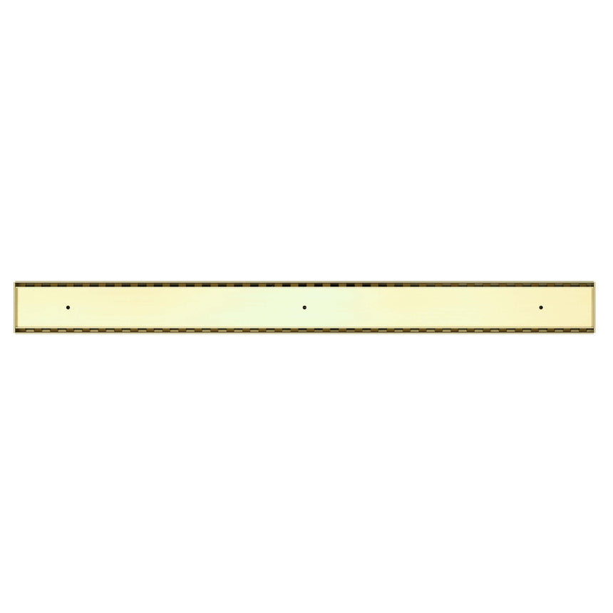 Nero Tile Insert V Channel Floor Grate 900mm with 50mm Outlet Brushed Yellow Gold Other Accessories Nero