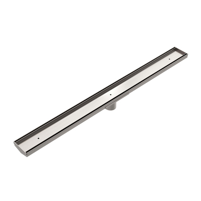 Nero Tile Insert V Channel Floor Gate 900mm with 50mm Outlet Brushed Nickel Other Accessories Nero
