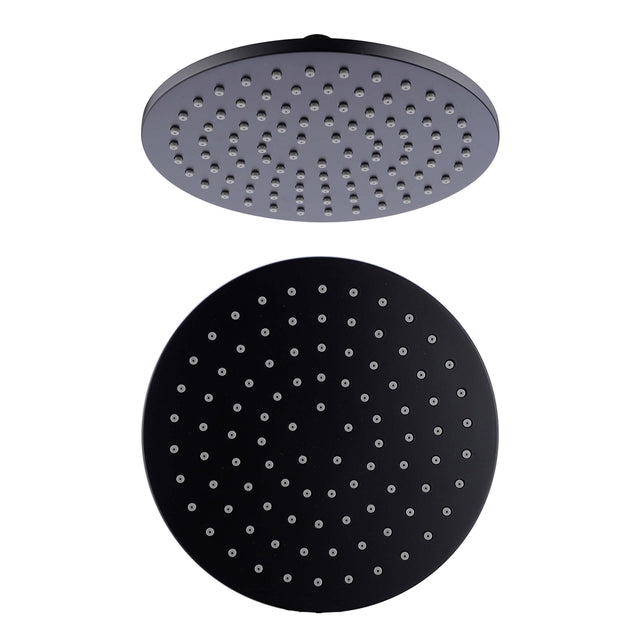Nero 200mm Round Shower Head Matte Black Shower Nero