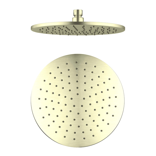 Nero 250mm Round Shower Head Brushed Yellow Gold Shower Nero