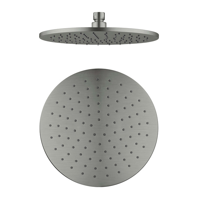 Nero 250mm Round Shower Head Gun Metal Shower Nero