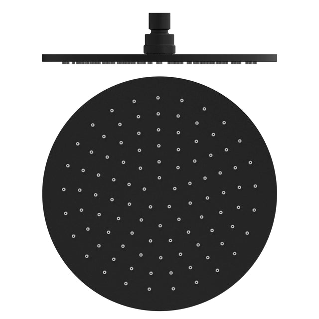Nero 250mm Round Shower Head Matte Black Shower Nero
