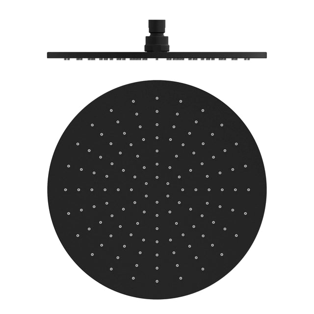 Nero 300mm Round Shower Head Matte Black Shower Nero