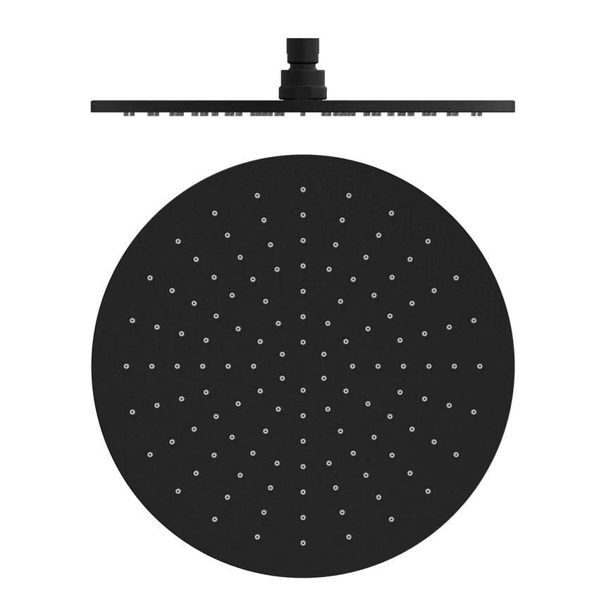 Nero 300mm Round Shower Head Matte Black Shower Nero